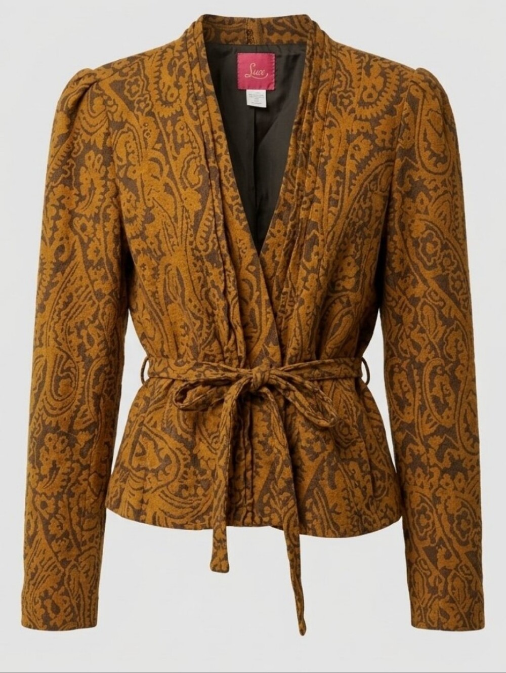 Lux by Urban Outfitters Vintage-Style Wool Blend Paisley Tie Jacket Blazer XS